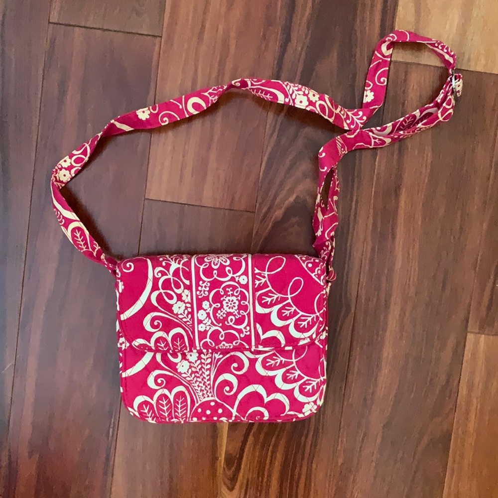 Vera Bradley Pink and White Crossbody Bag